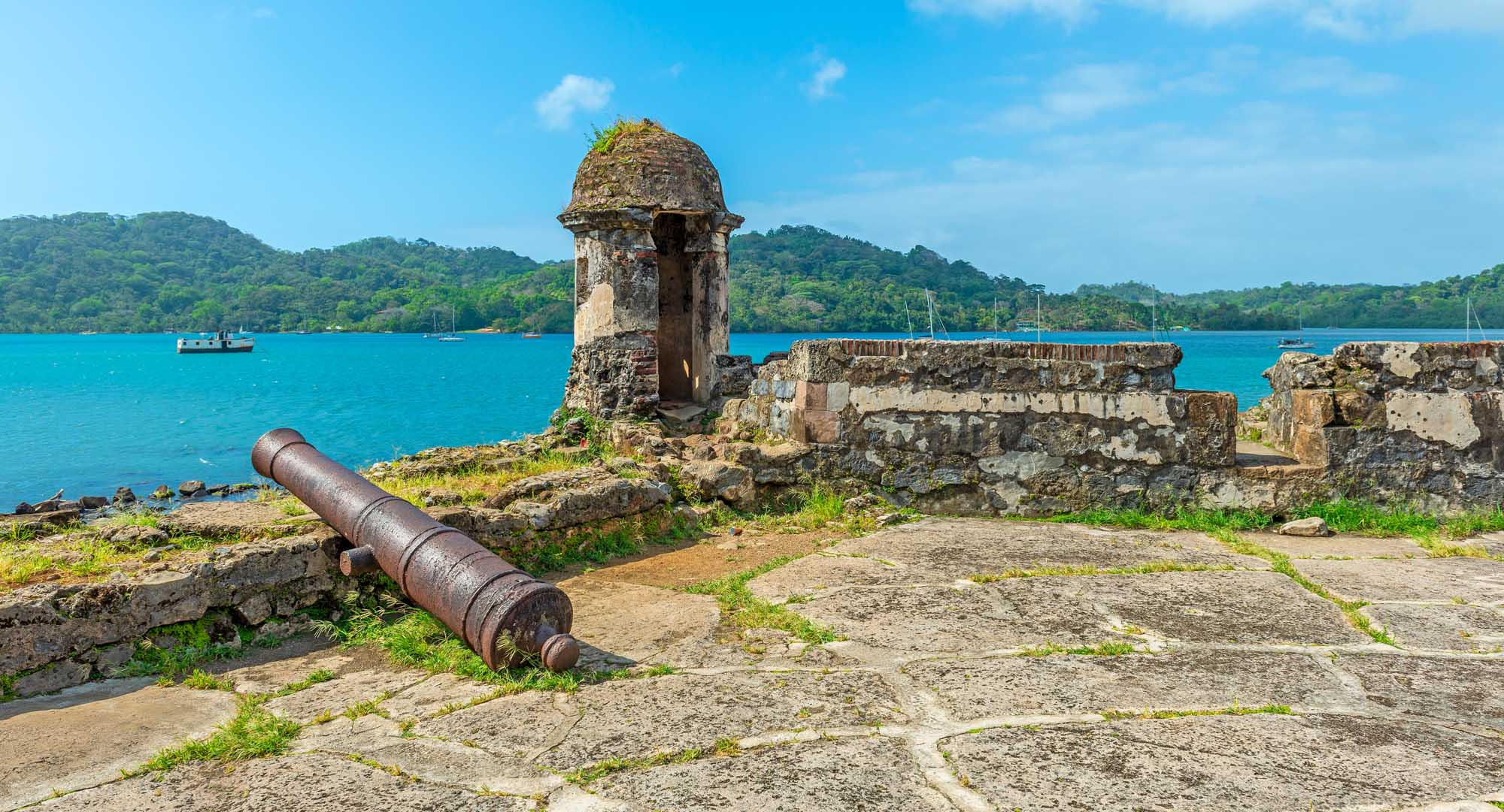 Ancient,Spanish,Fortress,Ruin,With,Cannon,By,Caribbean,Sea,To shutterstock-2731204349.jpg
